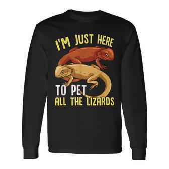 Bearded Dragon Pet Lizard Humor Reptile Herpetolo Long Sleeve T-Shirt - Seseable