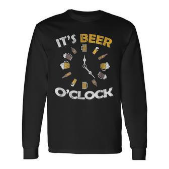 Beer O Clock For National Beer Day Long Sleeve T-Shirt - Thegiftio UK