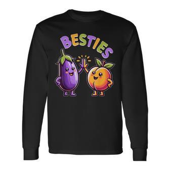 Besties Hilarious Naughty Adult Humor Joke Saying Gag Long Sleeve T-Shirt - Monsterry