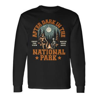 Bigfoot Sasquatch Alien National Park Long Sleeve T-Shirt - Thegiftio UK