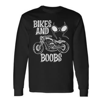 Bikes And Boobs Chopper Rider Boob Lover Chopper Long Sleeve T-Shirt - Monsterry