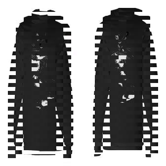 Black Cat Tuxedo Black Cat Cute Long Sleeve T-Shirt - Thegiftio