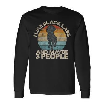 Black Lab Owner Dog Lover Labrador Black Lab Long Sleeve T-Shirt - Monsterry AU