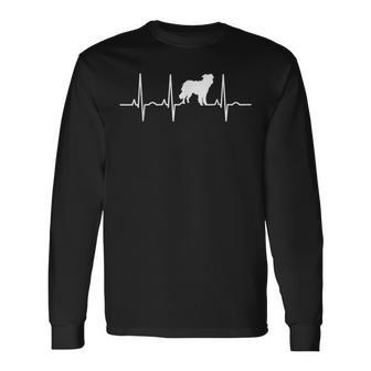 Border Collie Heartbeat Dog Langarmshirts - Seseable