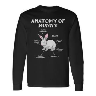 Bunny Rabbit Anatomy Cute Rabbit Humor Joke Long Sleeve T-Shirt - Thegiftio UK