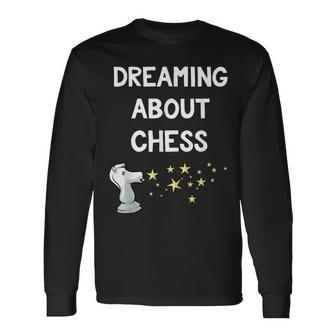 Chess Pajamas Chess Lover Sleeping Pjs Long Sleeve T-Shirt - Monsterry