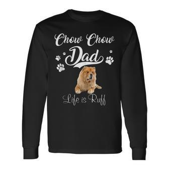 Chow Chow Dad Father Day Lover Dog Long Sleeve T-Shirt - Monsterry