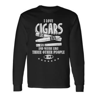 Cigar Accessories Set Cigar Lover Party Smokers Long Sleeve T-Shirt - Monsterry DE