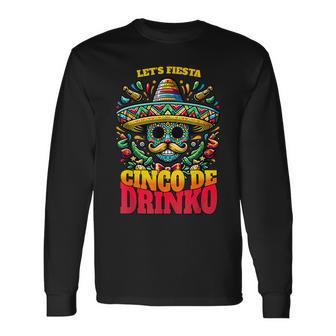 Cinco De Mayo Cool Cinco De Drinko Long Sleeve T-Shirt - Thegiftio UK