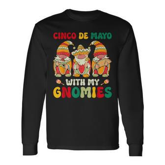 Cinco De Mayo With My Gnomies Trio Gnomes Boys Girls Long Sleeve T-Shirt - Monsterry