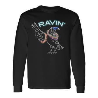 Clubbing Rave Party Raven Rave Long Sleeve T-Shirt - Seseable