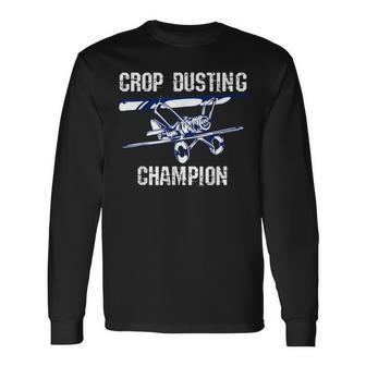 Crop Dusting Champion Planes Long Sleeve T-Shirt - Monsterry UK