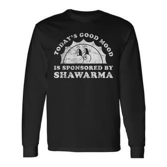 Cute Retro Vintage Shawarma Or Shawarmas Long Sleeve T-Shirt - Monsterry UK