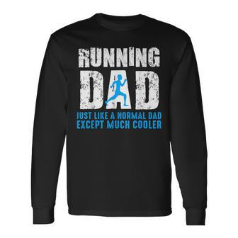 Print Dad Runner Marathon Idea Jogging Long Sleeve T-Shirt - Seseable