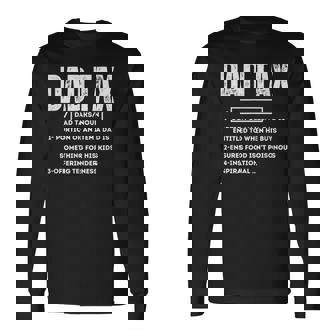 Dad Tax Definition Saying Dad Family Father's Day Long Sleeve T-Shirt - Thegiftio UK