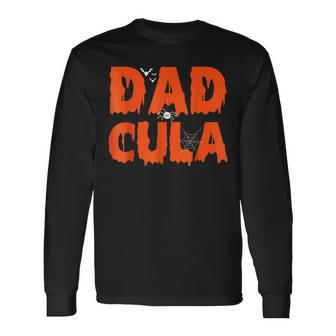 Dadcula Halloween Dad Costume Momster Family Matching Long Sleeve T-Shirt - Monsterry UK