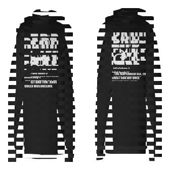 Definition Bearded Uncle Bearded Funkle Father Day Long Sleeve T-Shirt - Thegiftio