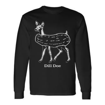 Dill Doe Reindeer Pickles Naughty Dill Doe Dill Pickle Long Sleeve T-Shirt - Monsterry UK