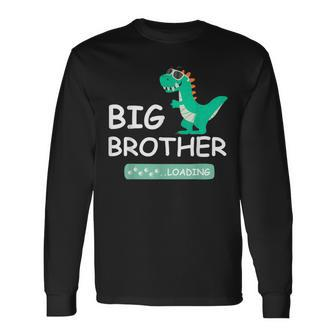 Dinosaur I'm Going To Be Big Brother 2024 Baby Loading Long Sleeve T-Shirt - Monsterry