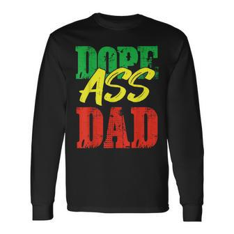 Dope Ass Dad Father's Day Present Daddy Long Sleeve T-Shirt - Monsterry UK