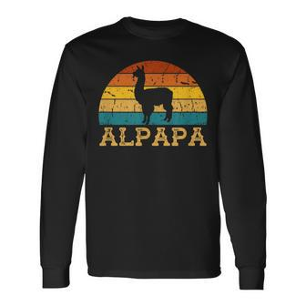 Father's Day Dad Birthday Pun Papa Alpapa Merch Long Sleeve T-Shirt - Thegiftio UK