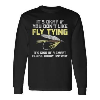 Fly Tying Fishing Fly-Fishing Trout Long Sleeve T-Shirt - Monsterry