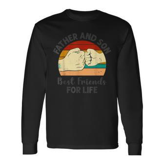Friends For Life Father & Son Fist Bump Fathers' Day Long Sleeve T-Shirt - Thegiftio UK