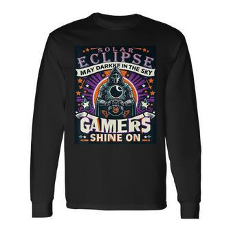 Gamers For Solar Eclipse For Gamer Boy And Girl Long Sleeve T-Shirt - Seseable