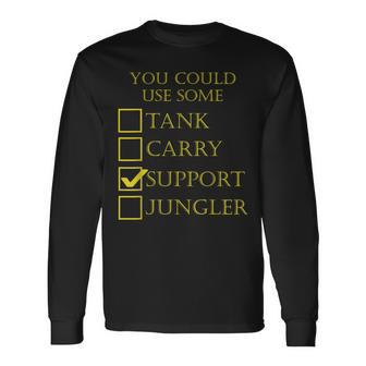 Gaming League Support Long Sleeve T-Shirt - Monsterry