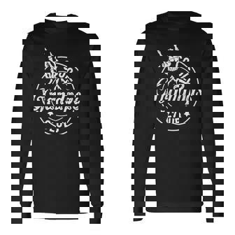 Grandpa Fathers Day Cool Grandpas Club Skeleton Hand Long Sleeve T-Shirt - Seseable