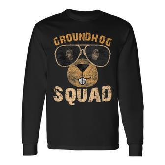 Groundhog Squad Happy Groundhog Day 2024 Long Sleeve T-Shirt | Mazezy UK