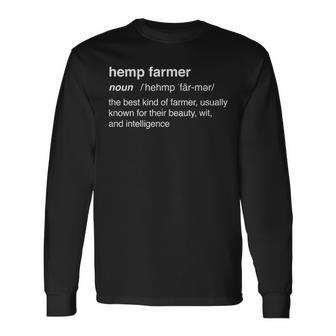 Hemp Farmer Hemp Farming Horticulture Long Sleeve T-Shirt - Monsterry UK