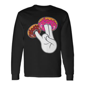 Inappropriate And Embarrassing Dirty Adult Humor Donut Long Sleeve T-Shirt - Monsterry