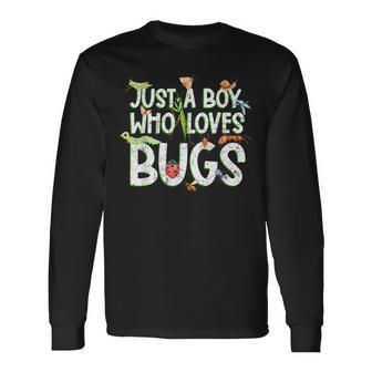 Insect Just A Boy Who Loves Bugs Boys Bug Long Sleeve T-Shirt | Mazezy