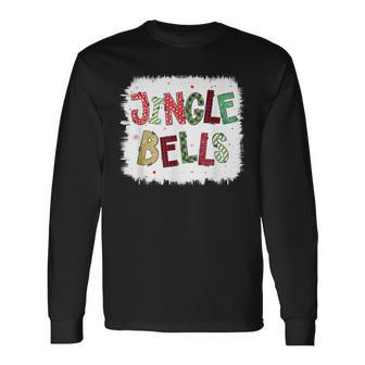 Jingle Bells Christmas Family Pajama Bleach Xmas Long Sleeve T-Shirt - Monsterry