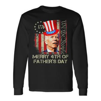 Joe Biden 4Th Of July Merry 4Th Of Father's Day Us Fla Long Sleeve T-Shirt - Monsterry UK