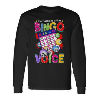 Lucky Bingo Game Saying For Bingo Player Long Sleeve T-Shirt - Monsterry