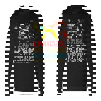 Monke Tag Gorilla Birthday Decorations Vr Gamer Long Sleeve T-Shirt | Seseable CA