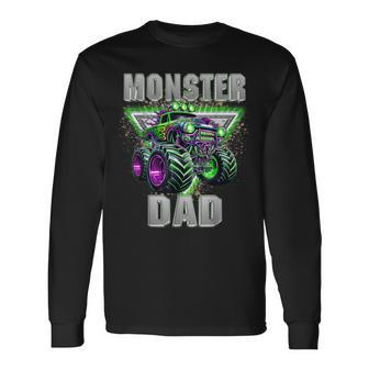 Monster Truck Dad Fathers Day Monster Truck Are My Jam Long Sleeve T-Shirt - Thegiftio UK