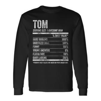 Name Facts Tom Nutrition Personalized Name Long Sleeve T-Shirt - Seseable
