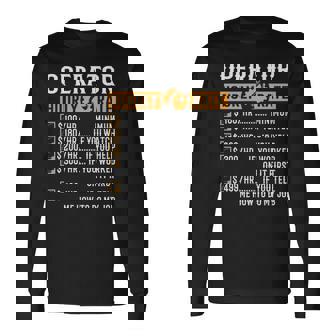 Operator Operator Hourly Rate Long Sleeve T-Shirt | Mazezy