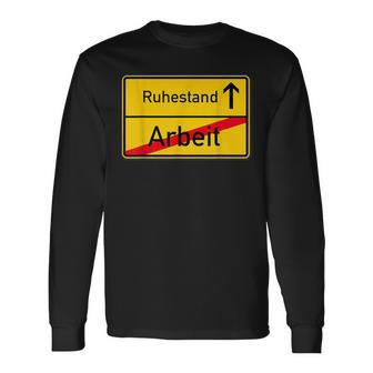 Pensioner Place Sign Retirement After Arbeit Langarmshirts - Geschenkecke