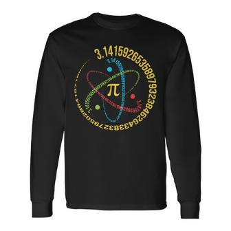 Pi Day Spiral Pi Math For Pi Day Groovy Long Sleeve T-Shirt - Seseable