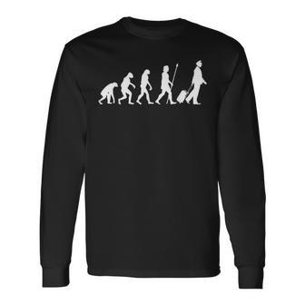 Pilot Evolution Of Flying Aviation Long Sleeve T-Shirt - Monsterry