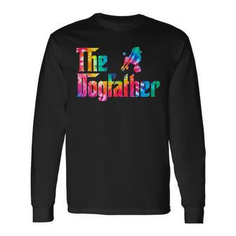 Poodle Dogfather Tie Dye Father's Day Long Sleeve T-Shirt - Monsterry AU