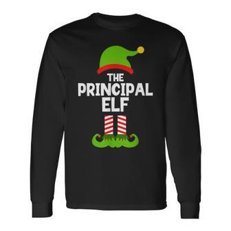 The Principal Elf Christmas Matching Family Party Long Sleeve T-Shirt | Mazezy