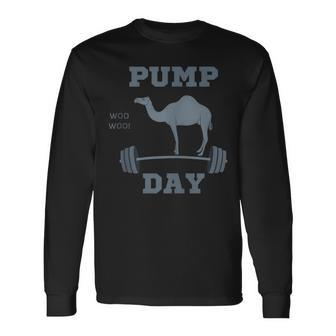 Pump Day Workout Fitness Bodybuilder Camel Weight Hump Long Sleeve T-Shirt - Monsterry DE
