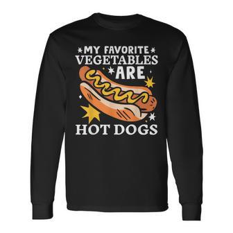 Sausage Bbg Hot Dogs Lover Hotdog Long Sleeve T-Shirt - Monsterry CA