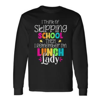 School Lunch Lady Cafeteria Lady Lunchroom Ladies Long Sleeve T-Shirt - Thegiftio UK
