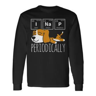 Science I Nap Periodic Table Meme Meh Beagle Dog Long Sleeve T-Shirt | Mazezy